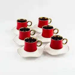 Set Of 6 Red White Cups 05