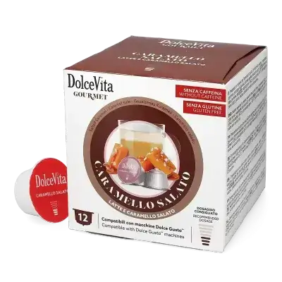 Dolce Vita Salted Caramel Compatible Capsules for Dolce Gusto® – 12 Capsules