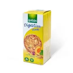 Oat biscuits with peach caramel and apricot jollon