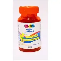 pediakid omega 3 gummies omega 3 with vitamin a , b5 , b6 , e , zinc 60 gummies