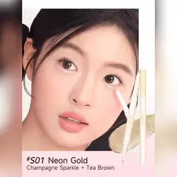 Everbab 2-In-1 Dual-Ended Highlighting & Contouring Concealer Stick - Shade: S01 Neon Gold