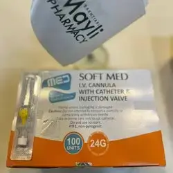 Cannula With Catheter & Injection Valve 24G MED