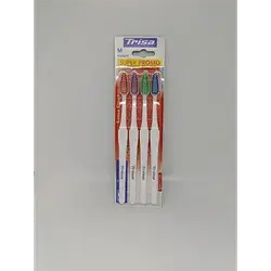 Trisa Clean Medium Toothbrush 2+2