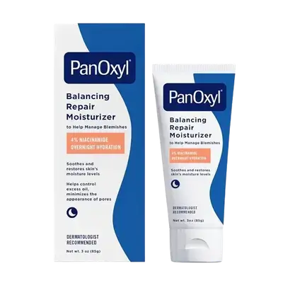 PanOxyl Balancing Repair Moisturizer 4% Niacinamide Overnight Hydration 85g _ Crown Laboratories
