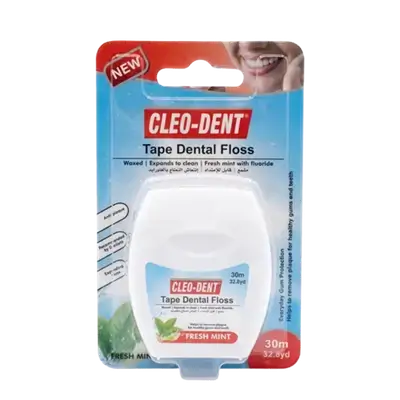 Tape Dental Floss Waxed Fresh Mint With Fluoride 30m OPD-2009 _ Cleo Dent