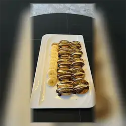 Mini Pancakes with Banana and Nutella