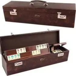 La Moda Home Star Elite Okey – Dark Polished Wooden Rummy Set