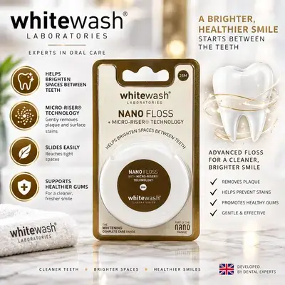 WhiteWash Laboratories Nano Floss – Micro-Riser® Technology, 25 m
