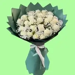 Classic White Rose Bouquet