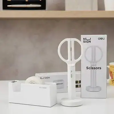 DELI NUSIGN SCISSORS & TAPE DISPENSER