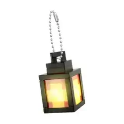 pixelated lantern keychain inspired by the popular crafting game Minecraft.