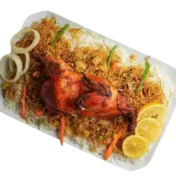 Half Chicken On Rice Platter