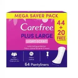 Carefree Panty Liners Large Plus 44 + 20 Free