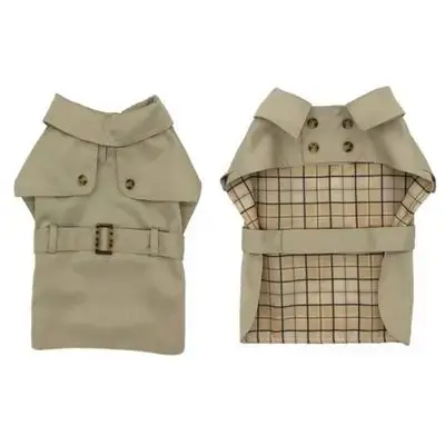 Dog jacket trench coat beige S