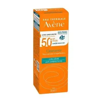 Avene Cleanance Solar SPF50+ - 50ml | افين كلينانس سولار مع عامل حماية من الشمس 50 - 50 مل