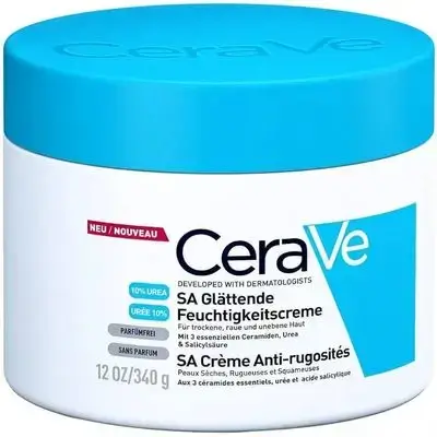 Cerave Urea10%//سيرافي كريم يوريا 10% لعلاج الخشونة وترطيب البشرة - 340 مل