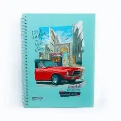 Notebook for English types with spiral binder