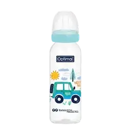 P.P Slim Waist Feeding Bottle 2 From 6-12 Months BLUE 240ml OPB-1026 _ Optimal