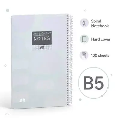 Hardcover Spiral Notebook – B5 | 100 Sheets