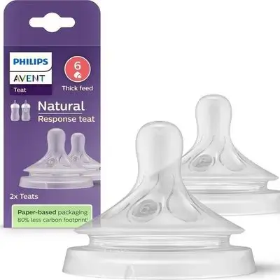 Philips Avent Natural Response Infant Nipple + 6+ Months - 2 Pack