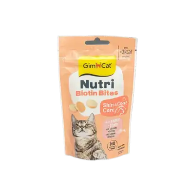 GimCat Nutri Biotin Bites - Skin & Coat Care with Salmon + Biotin 40g