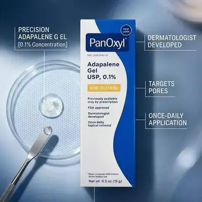 PanOxyl Adapalene Gel USP, 0.1% Acne Treatment (15g)