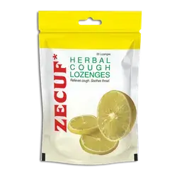 ZECUF herbal cough lozenges 20 lozenges (LEMON)