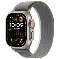 Apple Watch Ultra 2 GPS + Cellular, 49mm Titanium Case with Green/Grey Trail Loop - M/L