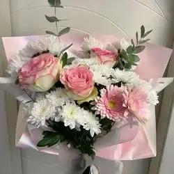 Bouquet Of Pink & White Flowers