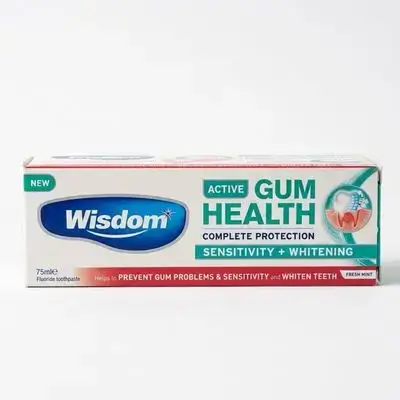 Wisdom active gum health complete protection sensitivity + whitening toothpaste 75ml