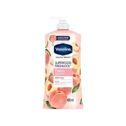 Super Food Freshlock Peach Lotion 480ml _ Vaseline