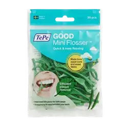 Good Mini Flosser Quick & Easy Flossing 36 Pcs _ TePe