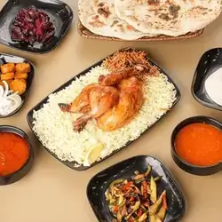 Half Grilled Chicken with Rice
