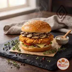 Mushroom Chicken Burger