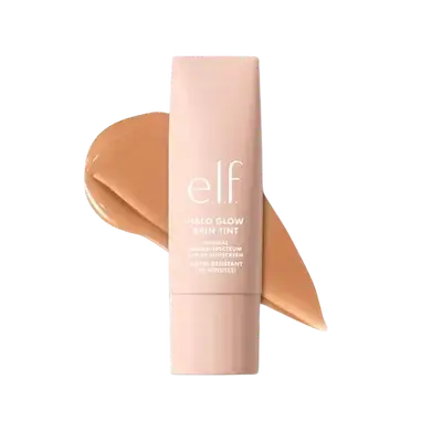 Halo Glow Skin Tint Light Coverage Dewy Finish Mineral SPF50 9 MEDIUM COOL 30ml _ e.l.f