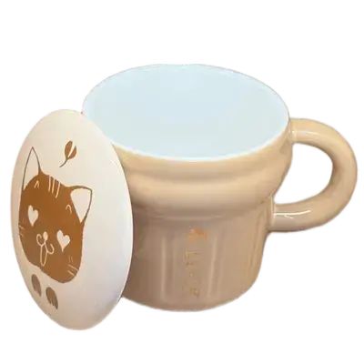 Cute Ceramic Cup with Lid