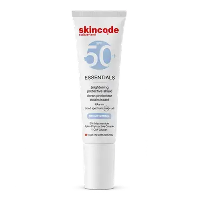 ESSENTIALS Brightening Protective Shield SPF50+ PA+++ with Niacinamide + CM-Glucan 30ml _ skincode