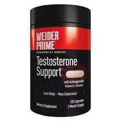 weider prime testosterone support with ashwaganda & vitamin D & chromax (120 cap)