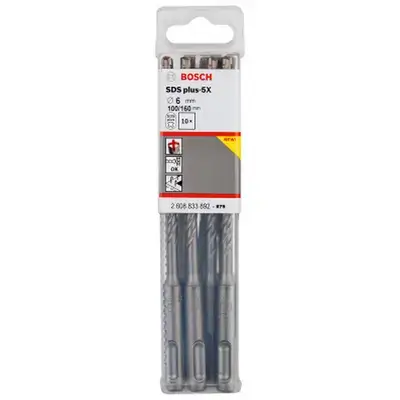 Bosch Sds-Plus-5X Hammer Drill Bit 6*160 Mm 10 Pcs