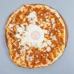 Double Lahmacun with Cheese and Eggs