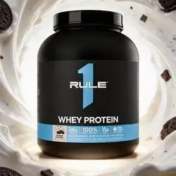 Rule 1 Whey Protein – cookies and cream 64 servings