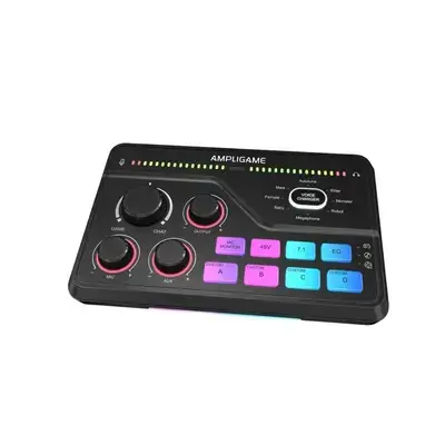 FIFINE AmpliGame SC8 Gaming Audio Mixer with RGB