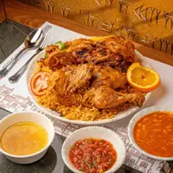 Whole Pressed Chicken With Rice