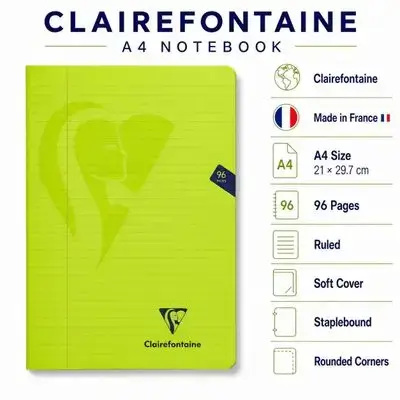 Notebook ,French ( A4) Size,96 pages.