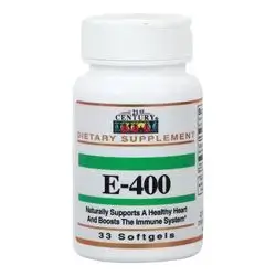 21ST CENTURY  E - 400 SUPPORTS HEALTHY HEART AND BOOSTS THE IMMUNE SYSTEM 33 SOFTGEL