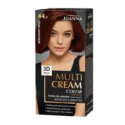 Multi Cream Permanent Intensive Hair Color Dye Care 44.5 COPPER BROWN _ JOANNA
