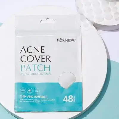 //KORMESIC Korean Acne Cover Patchرقعة تغطية حب الشباب الكورية من كورميسيك، رقعة غير مرئية وصديقة للبشرة للشفاء السريع وعلاج البقع | مقاومة للماء وجيدة التهوية للاستخدام ليلا ونهارا | لجميع انواع البشرة للعناية بحب الشباب