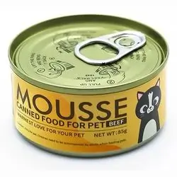 Mousse Wet Pet Food Can - Yellow Variant