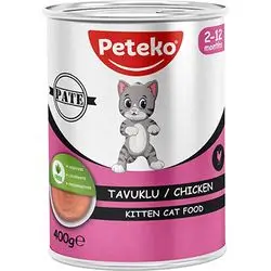 Peteko Kitten Wet Cat Food Pate - Chicken, 400 g