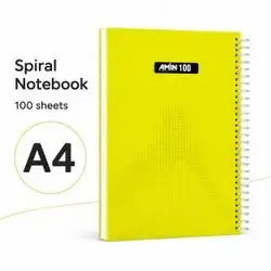 NOTEBOOK A4,100 sheet ,plastic cover.